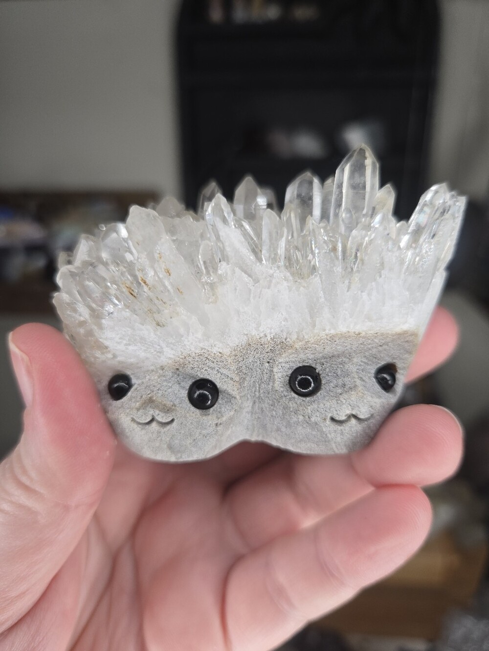 Quartz Point Twins Crystal Hedgie Buddy